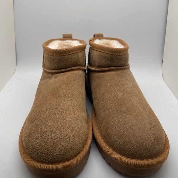 CUSHIONAIRE Women's COZY pull on boot CHESTNUT 7 - Picture 3 of 6